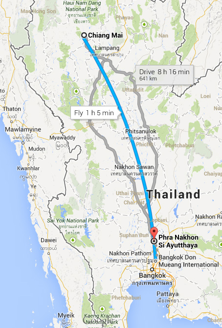 Ayutthaya map